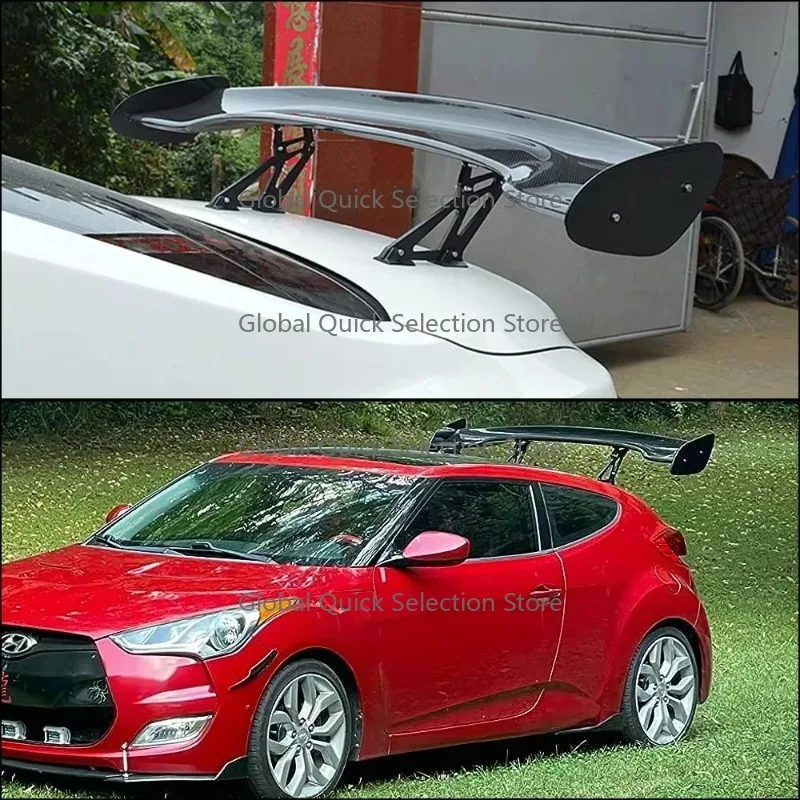 Universal Car Rear Spoiler Wing 145cm, Style Carbon Fiber Trunk Lid Wing Lip, Sedan Body Kit Tuning Decoration Accessories view 6