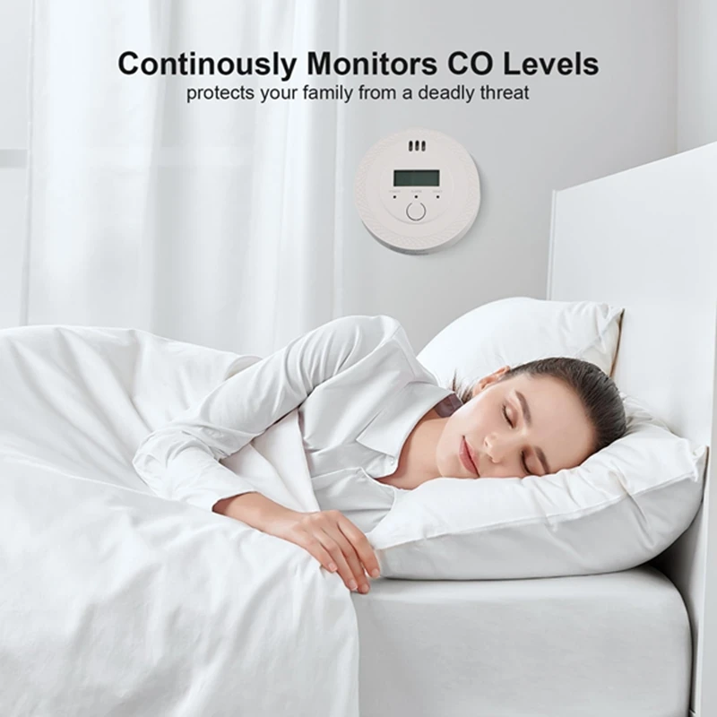 CO Alarm Sensor 85Db High Sensitive Warning Smoke And Carbon Monoxide Detector Alarm CO Detector For Home Hotel