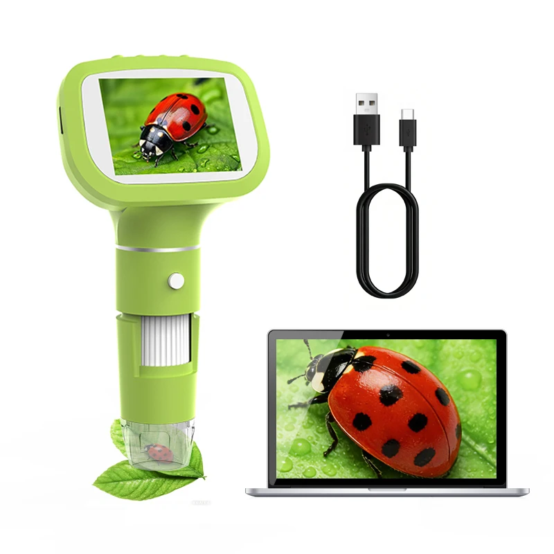 

Dearsee Digital Microscope for Kids with 8 LED HD 1080P Portable Pocket Miniscope Science Toys Gifts