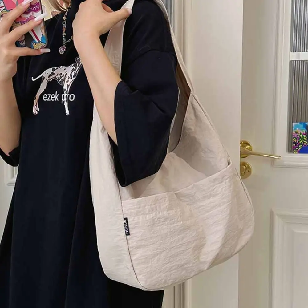 

Нейлоновая сумка на плечо ярких цветов, большая вместительная однотонная спортивная сумка-тоут, быстросохнущая сумка для мобильного телефона в корейском стиле, уличная сумка