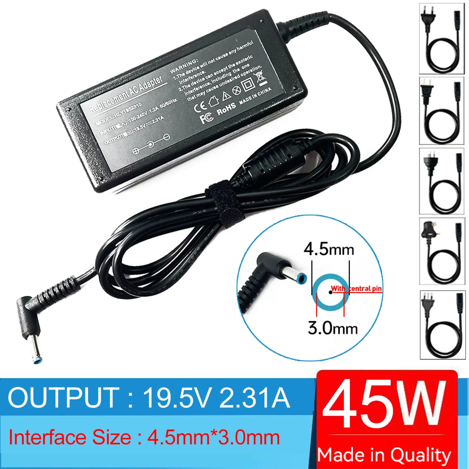 

19.5V 2.31A 45W Laptop Ac Adapter Charger For HP Pavilion X360 17 17Z-CA0000 17-CN0000 17-CP0000 17-CE000 17M-CG0000 17M-BW0000