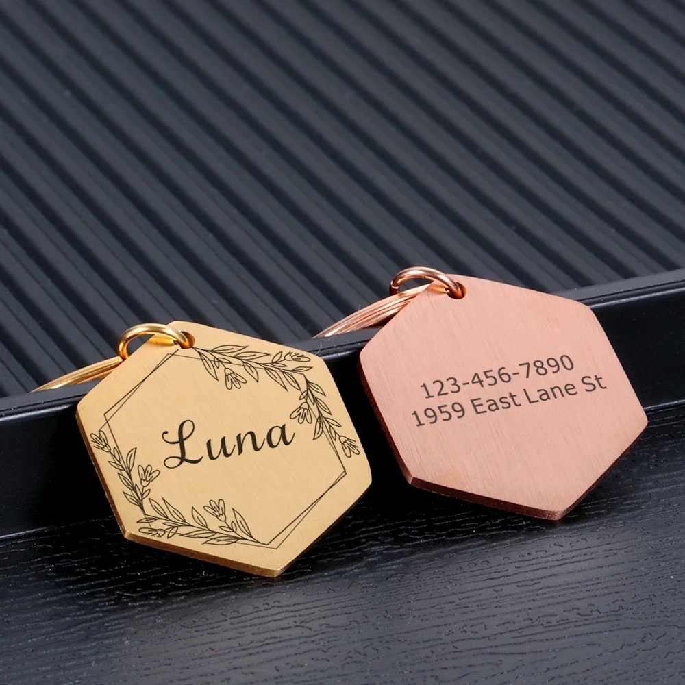 Personalized Dog ID Tags Engraved Cat Puppy Pet ID Name Number Plate Address Collar Tag Pendant Pet Dog Cat Accessories