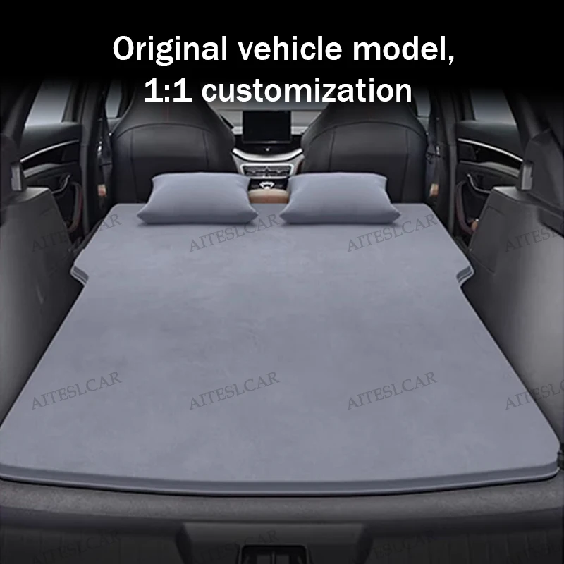 Car Travel Bed For Tesla Model Y L/ Y Juniper 2026 2025 Inflatable Air Mattress Outdoor Camping Inflatable Special Suede Fabric