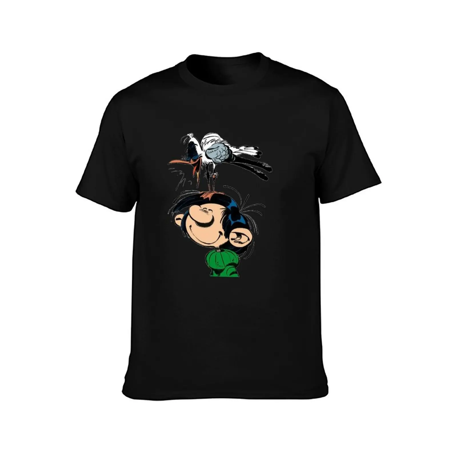Gaston lagaffe T-Shirt Summer Casual Cotton Tee Oversized Streetwear Tops Vintage Graphic Print Loose Fit Short Sleeve