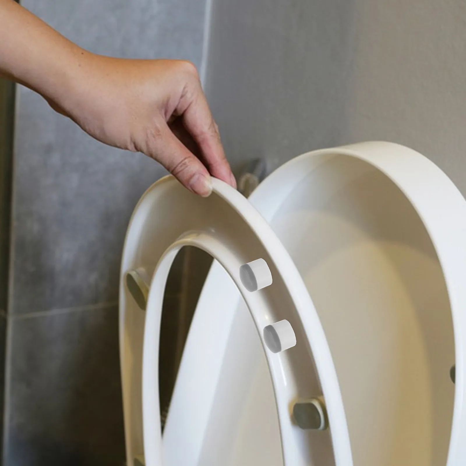 8Pcs Universal Toilet Seat Bumpers Self Adhesive Waterproof Silicone Buffer Pads Toilet Seat Spacers for Bidet Stable Silent