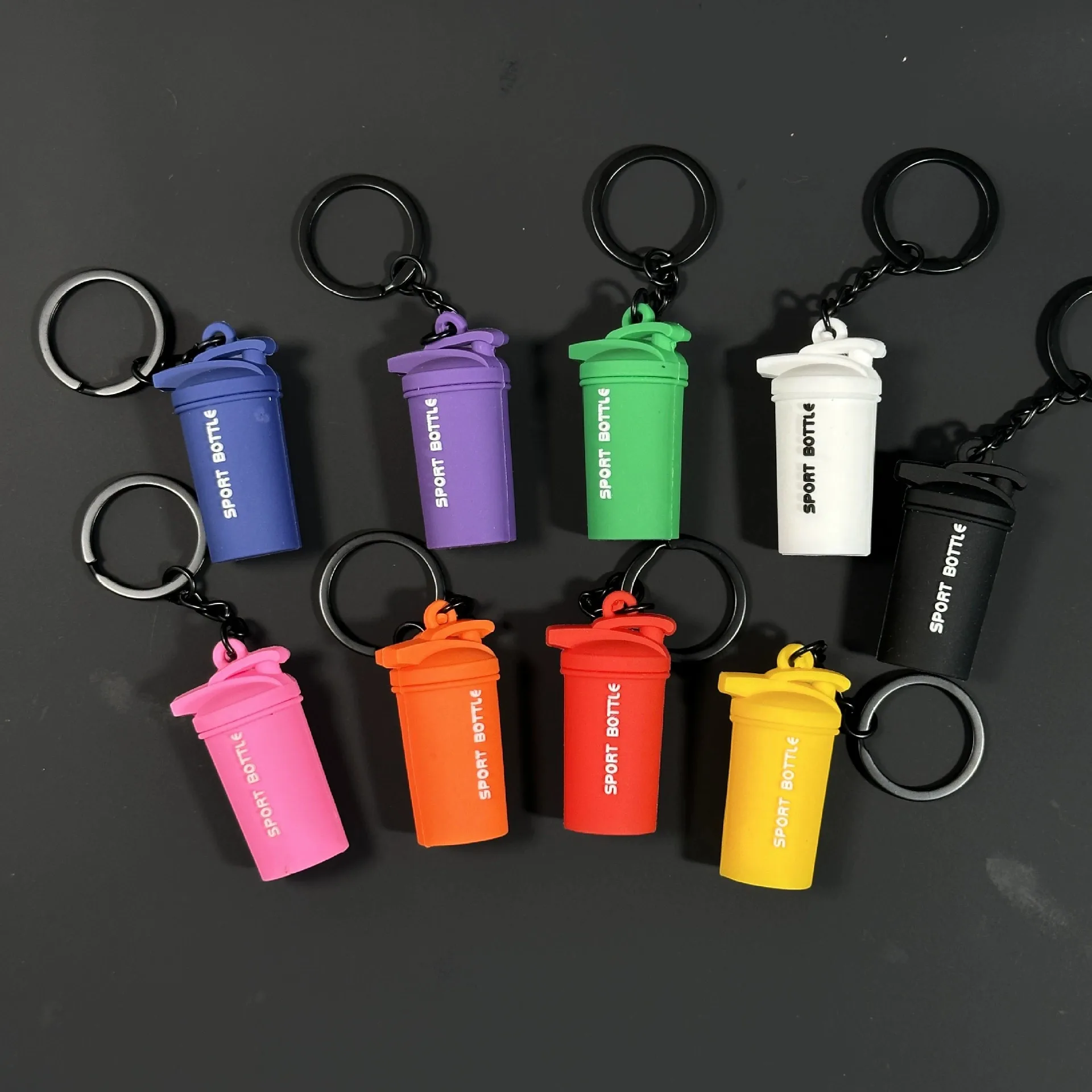 Wobble Cup Key Chain Pvc Soft Glue Fitness Series Mini Cup High Appearance Level Bag Pendant Accessories Ornaments Male Gift