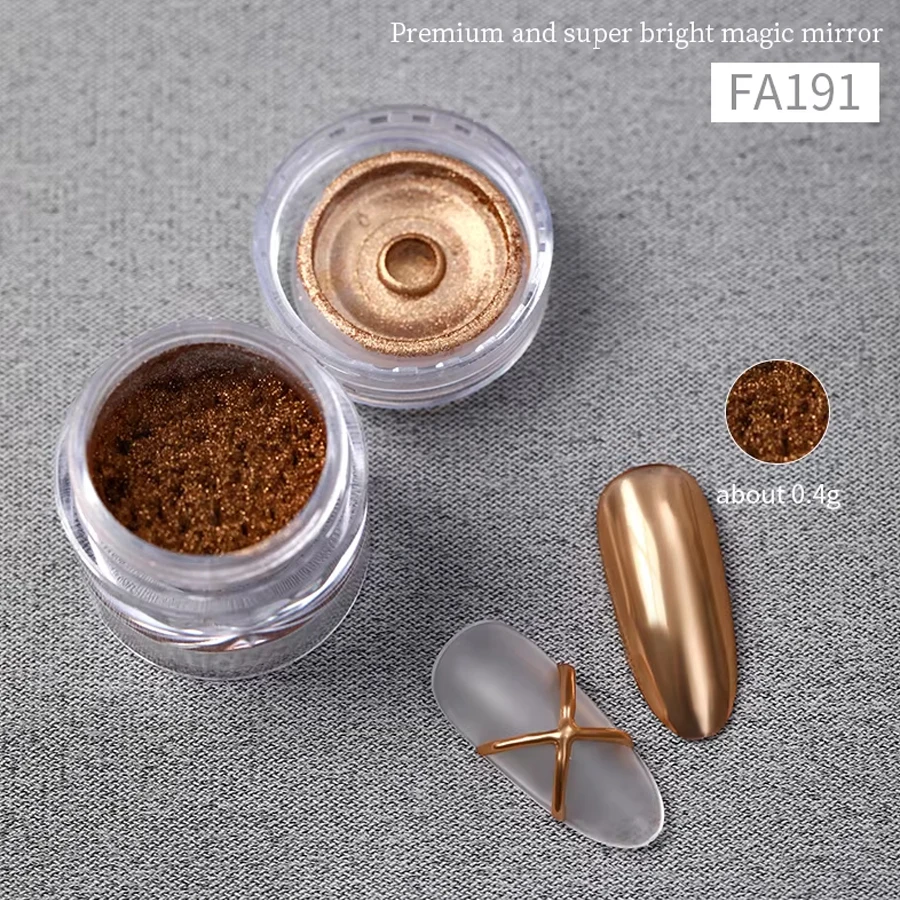6-color mirror golden laser magic mirror powder nail dust mirror aurora powder retro gothic style nail powder