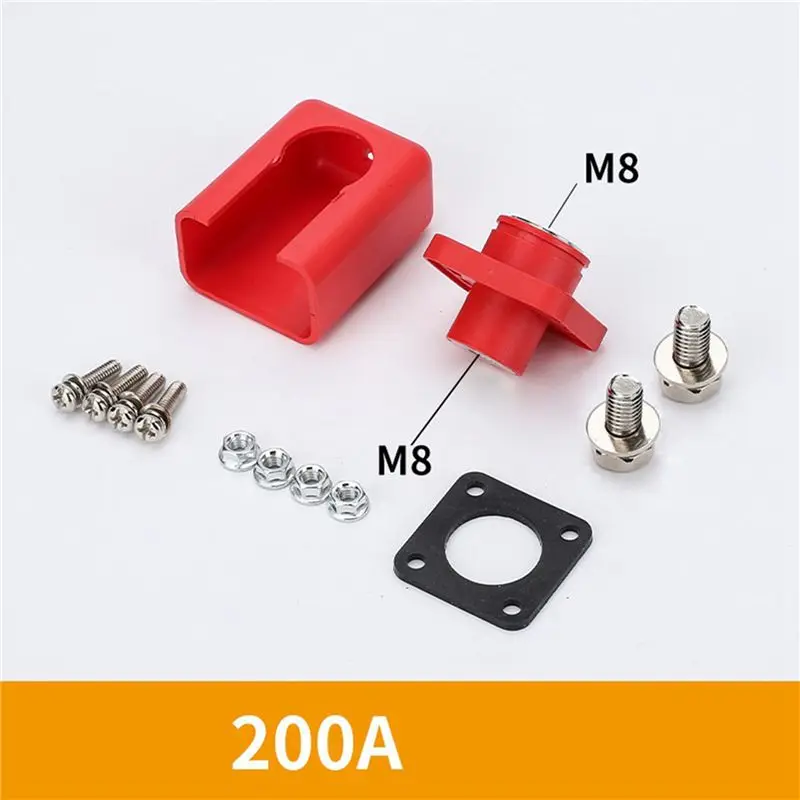 ABFU-10Pcs 200A Energy Storage Lithium Battery Terminal High Current Lithium Battery Copper Terminal Connector