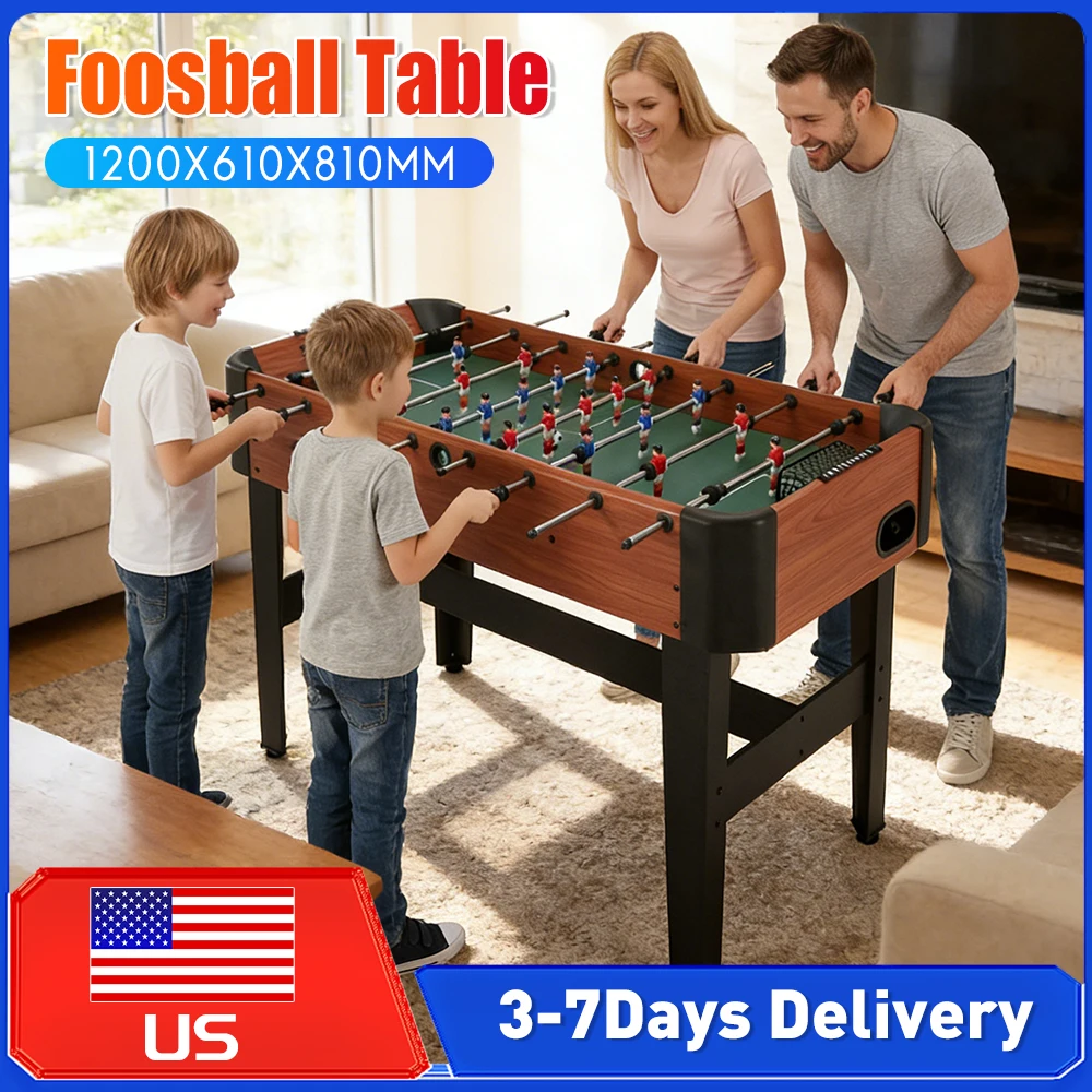 

47 Inch Classic Indoor Soccer Game with Score Keeper Football Table with Counterbalanced & Uniformed Men for Adults & Families