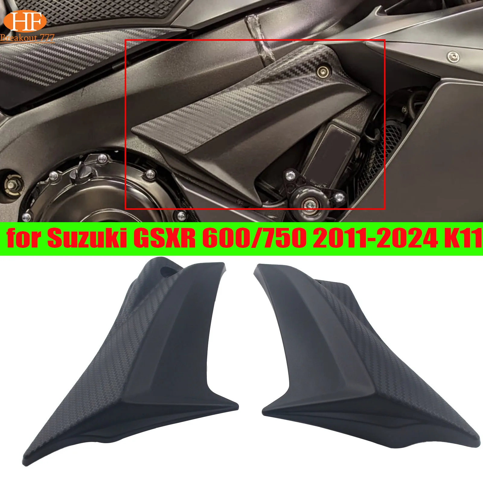 

For Suzuki GSXR 600/750 2011-2024 K11 LEFT RIGHT SIDE FAIRING TRIM FRAME COVER