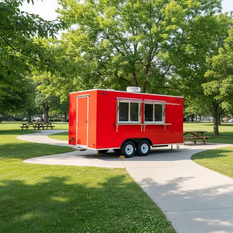 Portable Mobile Food Trailer Custom Attractive Food Truck Convenient Stylish Catering Cart Customized Elegant Mobile Vehicle