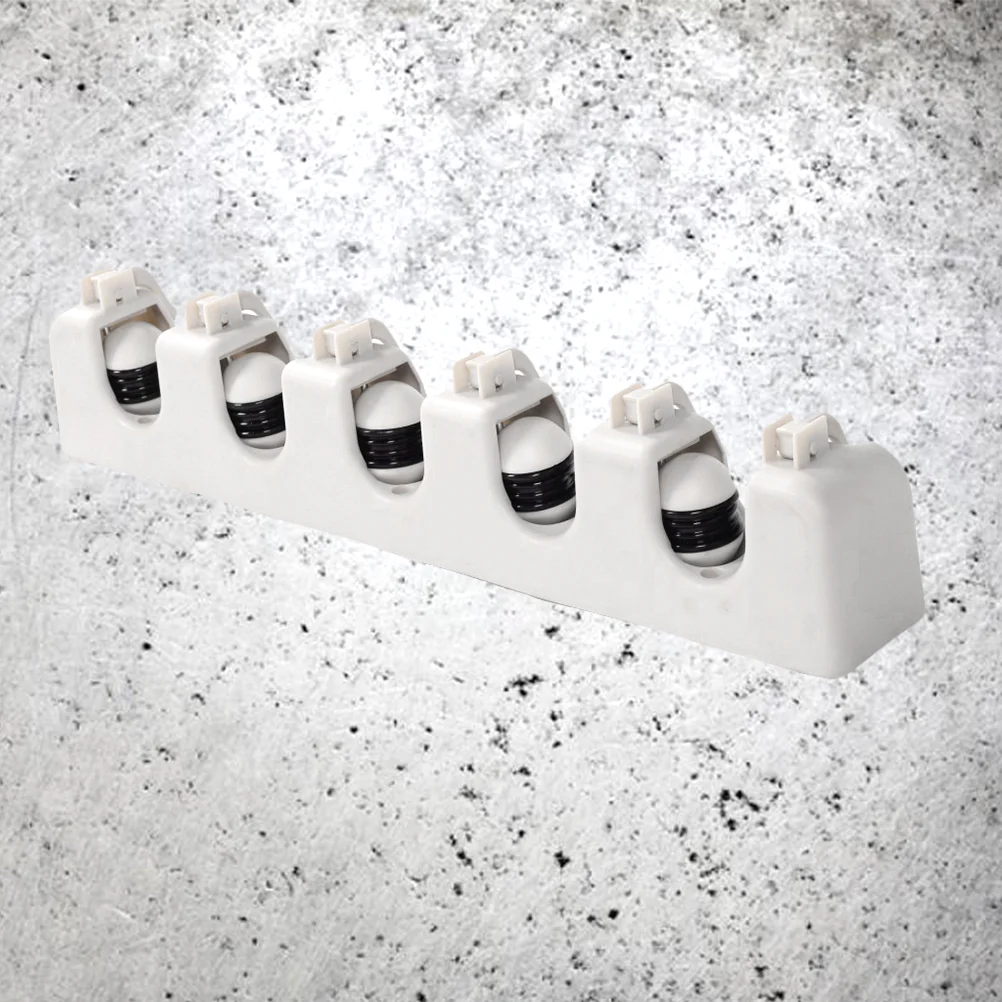 

White Mop Holder Wall Mounted Broom ganizer Brush Hanger Storage Rack Rear Accessories Interior Kitchen Garden Garage Laundry