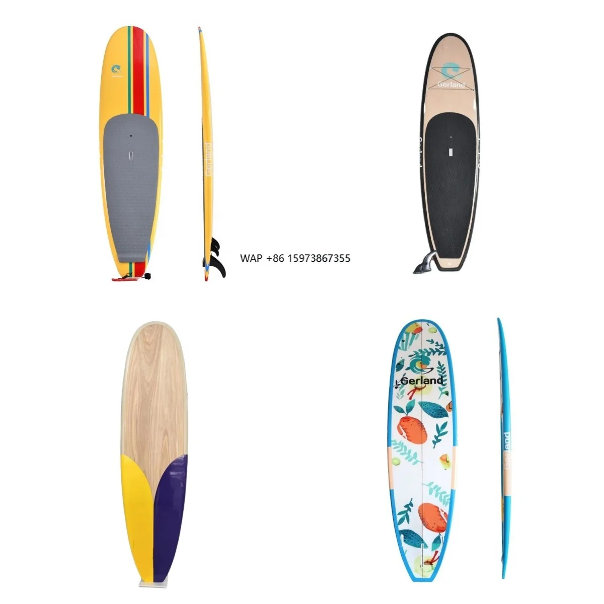 

Gerland Rigid Paddle Surfboard Exported Surfing Board with Paddle 1MOQ Stand up Paddle Board sup Long Board