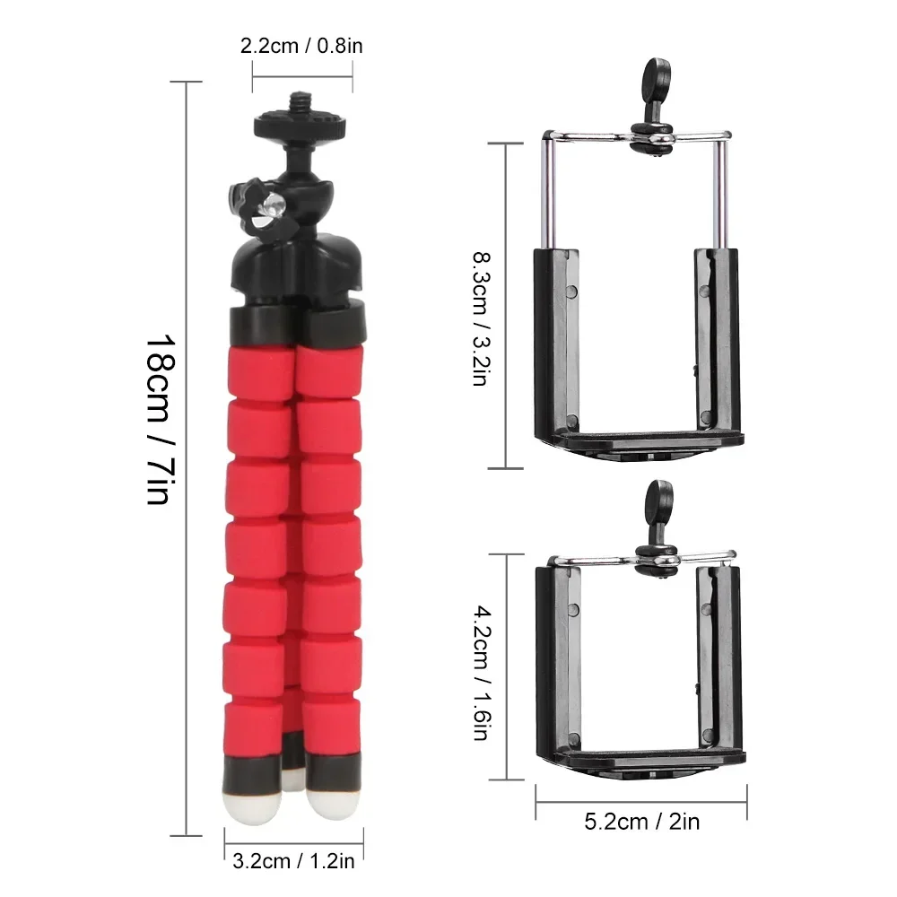 Tripod For Phone Flexible Sponge Octopus Mini Tripod For IPhone Mini Camera Tripod Phone Holder Clip Stand - view 5