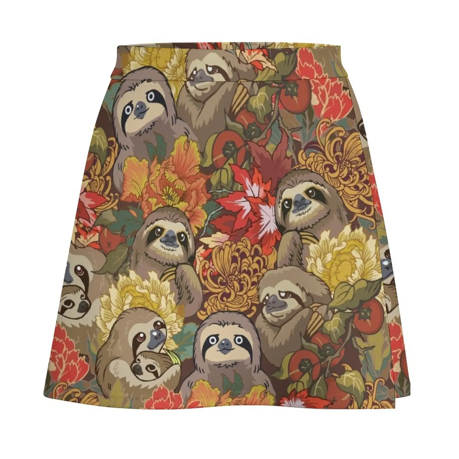 Because Sloths Autumn Mini Skirt women's skirts trend 2025 cute skirt