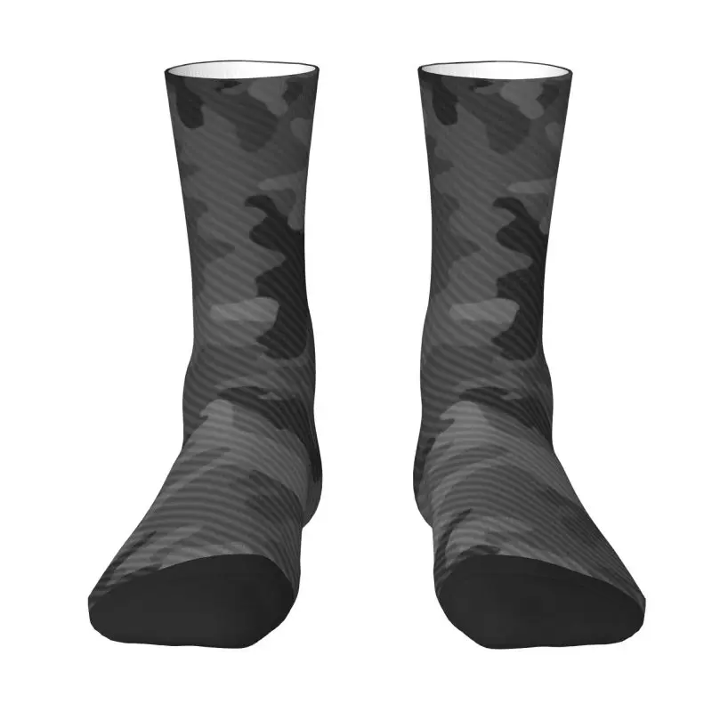 

Carbon Camo Men's Crew Socks Unisex Fashion 3D Printed Camouflage Dress Socks
