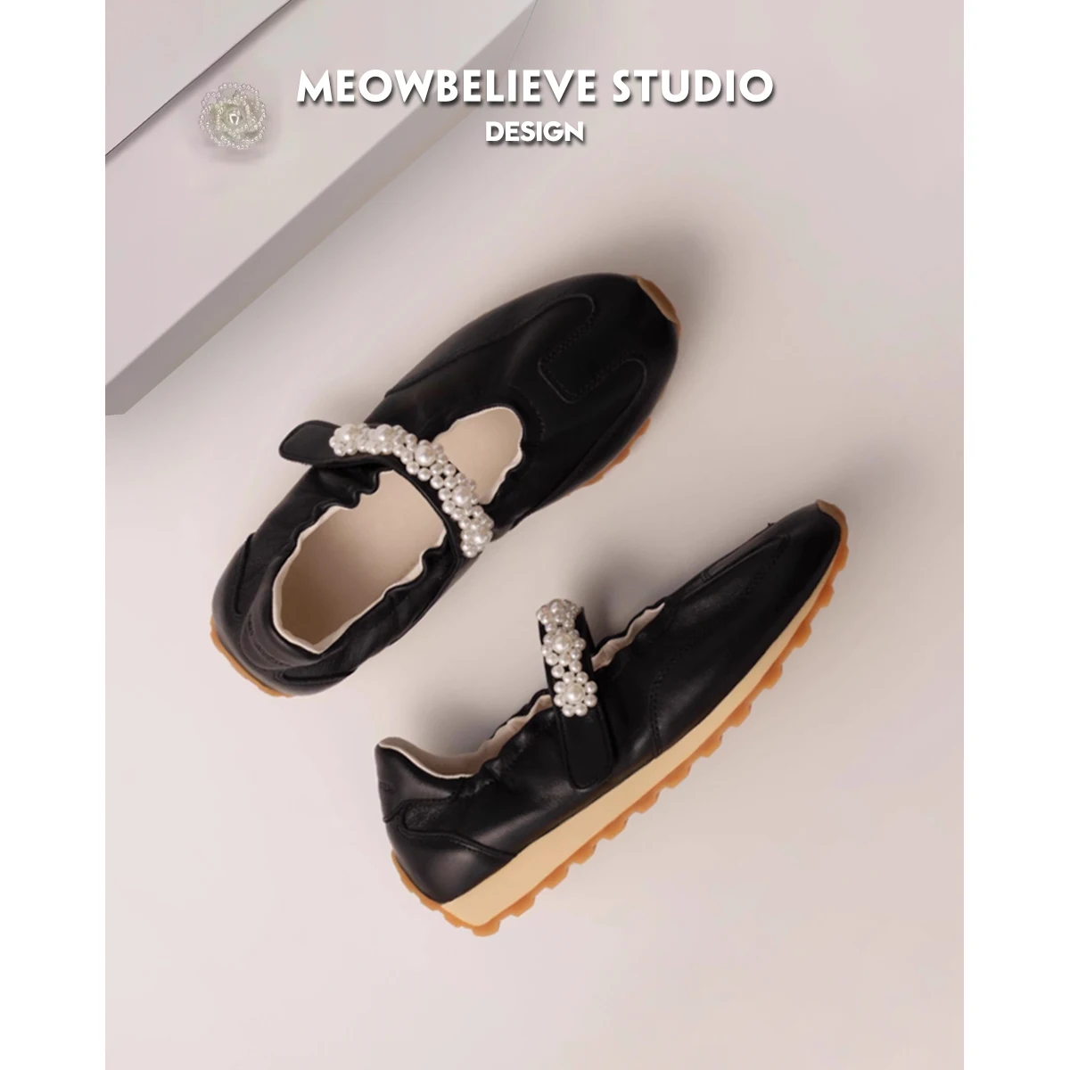 

Ballet Mary Jane Women's oes Thi Bot Magic Tape Single oes Summer Sport Sle Pearls Embellied Flat Heel Casual Fo...