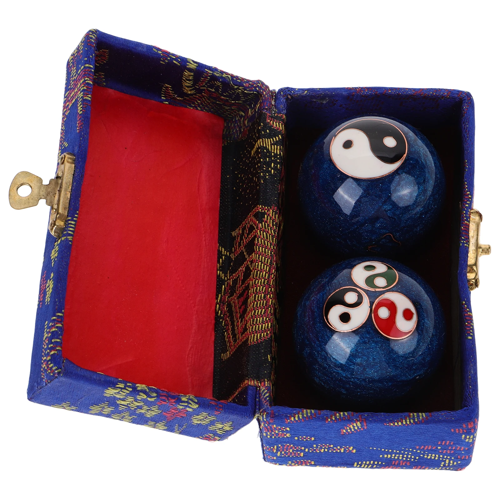 

2 шт. фитнес-гандбол для ручных упражнений, маленькие синие шарики, спортивный инструмент, звуковой колокольчик, массажная терапия для пожилых людей, снятие стресса, тай