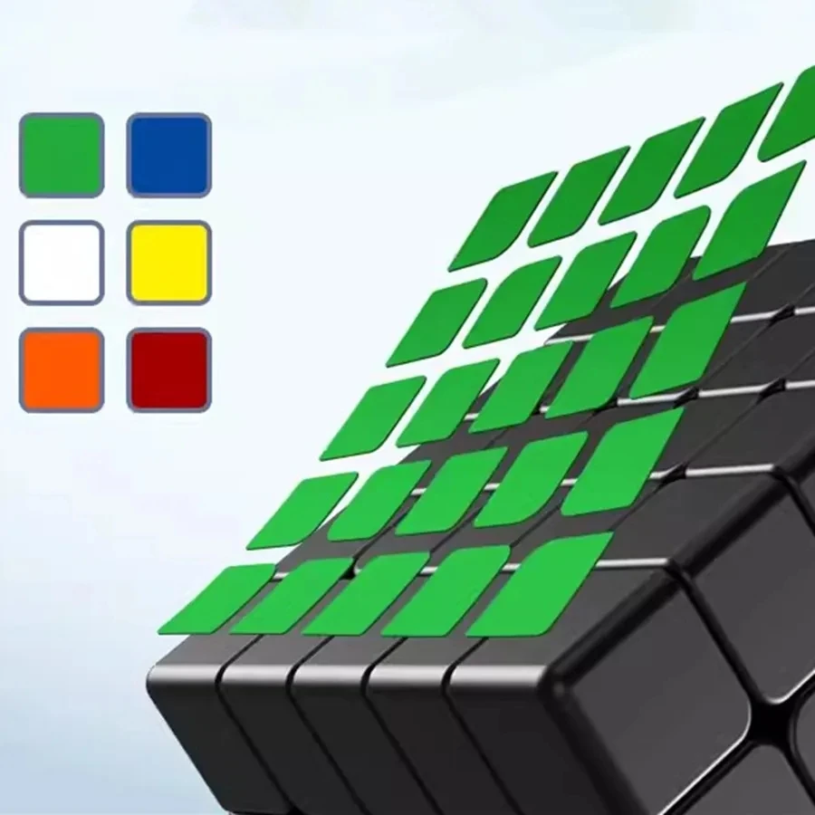 Qiyi Qizheng W 5x5 Black Sticker Version 5x5 Magic Cube 5Layers Speed Cube Professional Cubo Magico Puzzle Toy For Children Kids