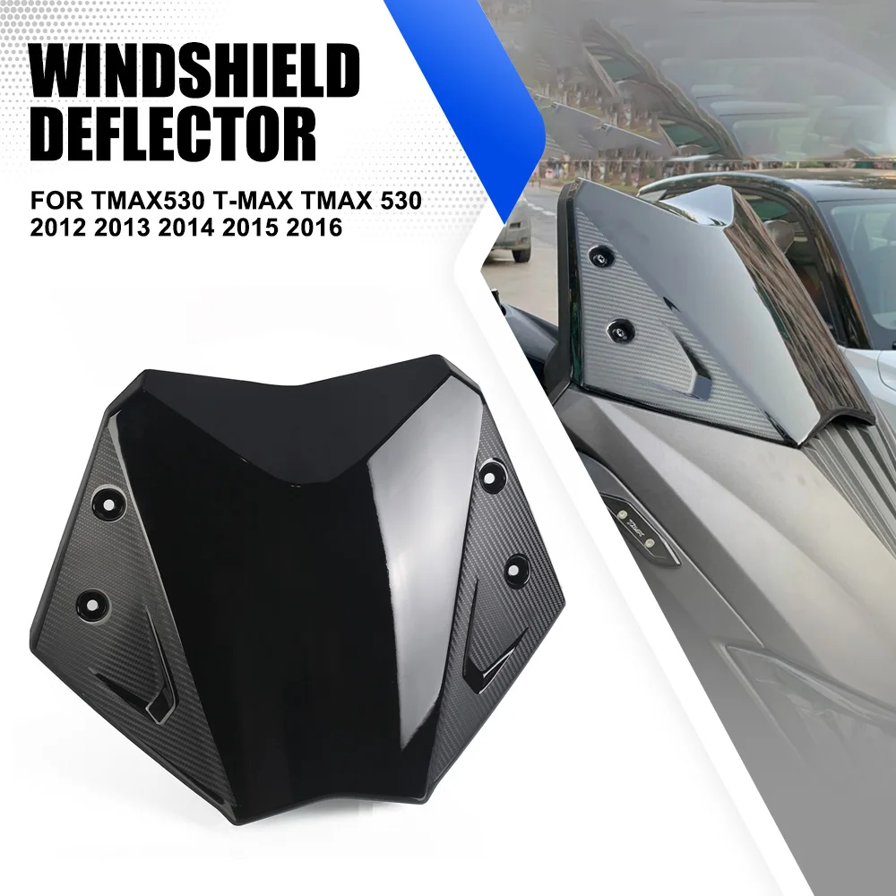 

Аксессуары для мотоциклов для Yamaha Tmax 530 TMAX 530 2012-2013-2014-2015-2016, ветровое стекло, черное лобовое стекло из углеродного волокна T-MAX 530