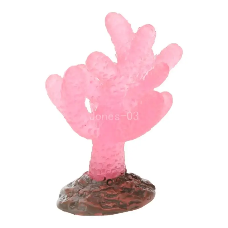 Q6PE Sinkable Fish Tanks Decorative Coral AquaticPet Fish Safety Underwater Ornament