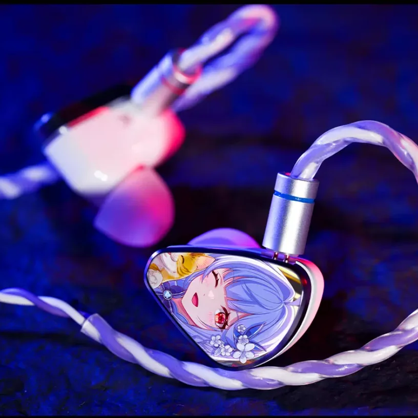 CVJ Jemine in Ear Gaming Earphones Type-c External Microphone Glass Panel HIFI Headphones Dual Line Dual Mode 22Ω for Gift