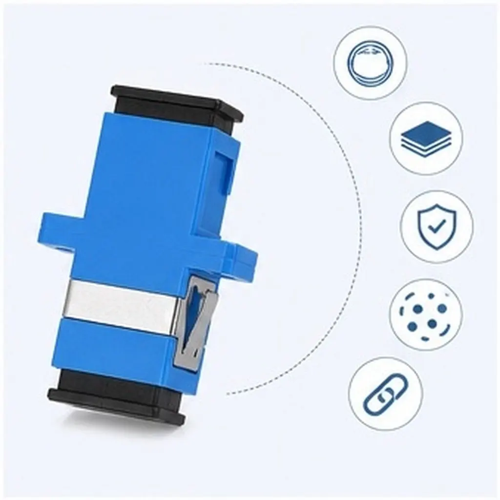 24Pcs to Coupler Optical Fiber Connector Low Insertion Loss Removable Precision Metal Dust Cap Panel Mount