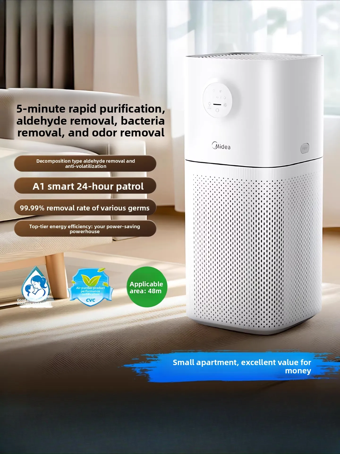 

Домашний очиститель воздуха удаляет формальдегид, дым, аллергены, смог и шерсть домашних животных (кошек и собак).