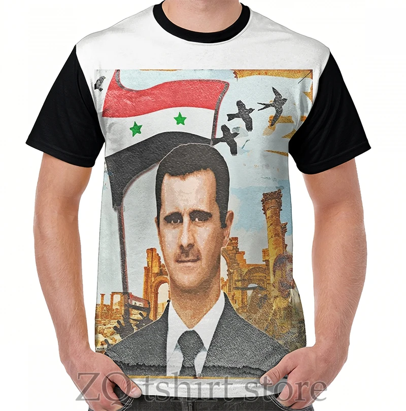 Still Standing - Syria Al Assad Graphic T-Shirt men tops tee women t shirt men funny print O-neck Short Sleeve tshirts