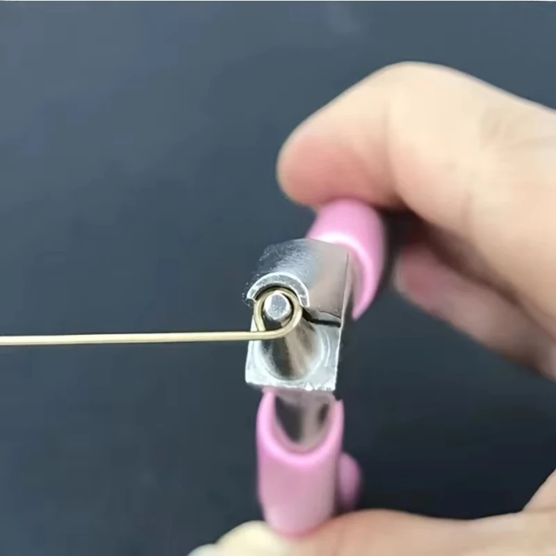 Pink Professional Round Concave Pliers High Quality Carbon Steel Plier Used for DIY Jewelry Making Manual Jewelcrafting Tool