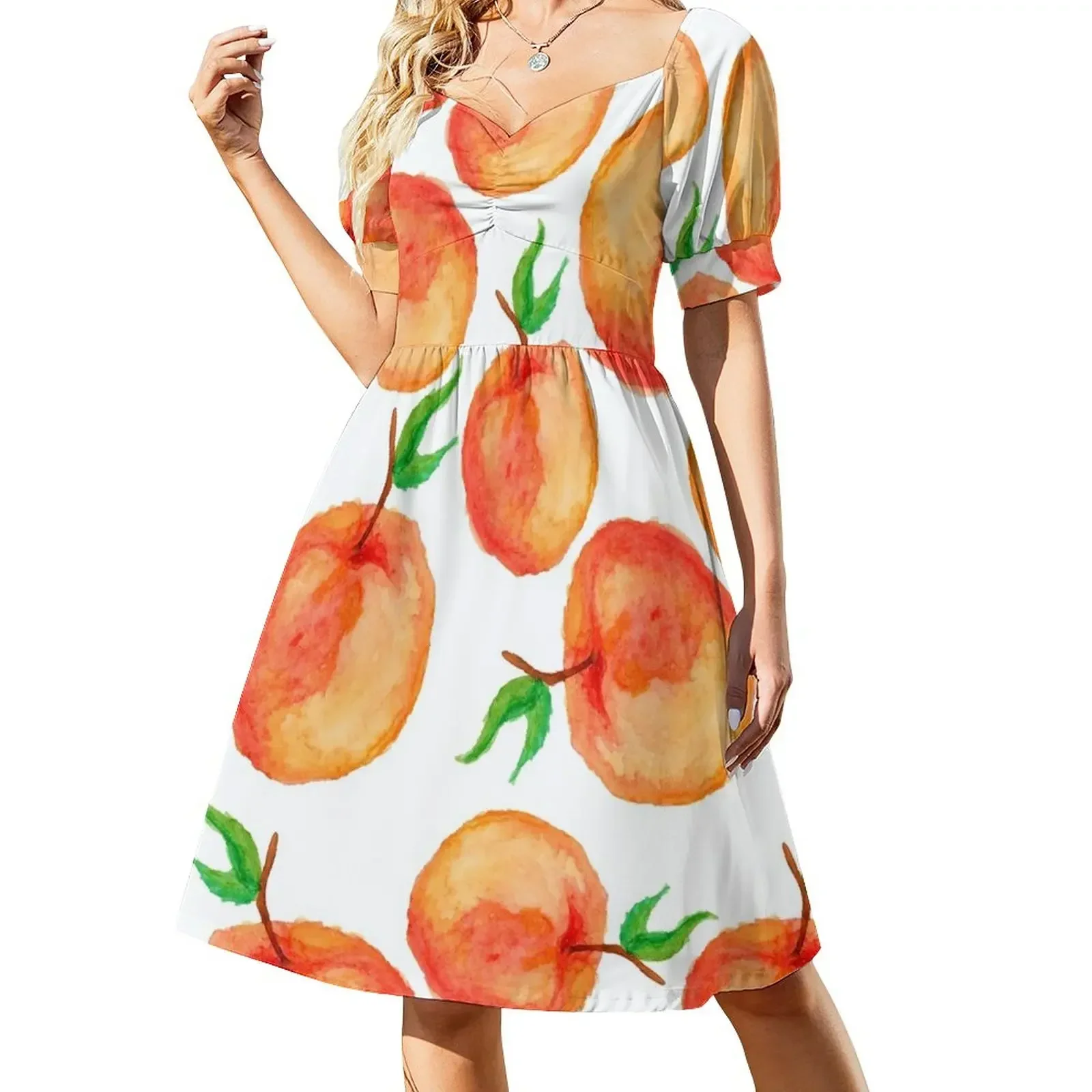 

Peaches Short-Sleeved Dress summer outfits for women 2025 women's luxury party dress Dress