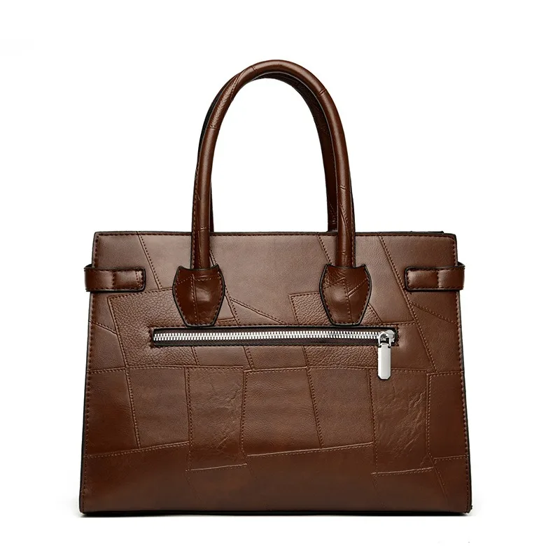 

2025 new splicing tote bag women's large-capacity women's bag womanbag for work commuting women's bag