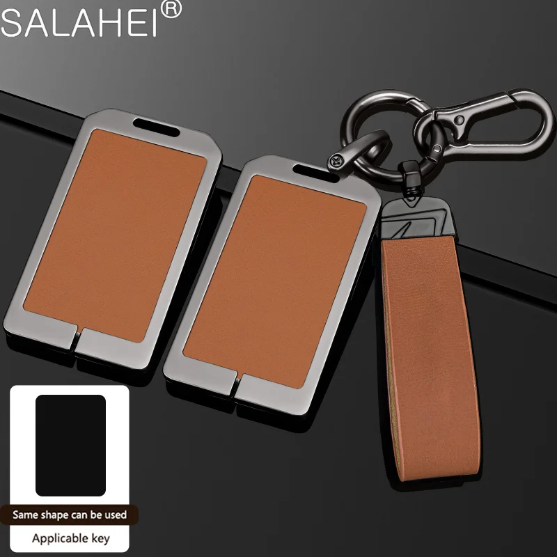 

Leather Car Remote Key Case Cover For Tesla Model 3 Y Keychain NFC Card Holder Key Card Keyless Protector Auto Styling Accessory