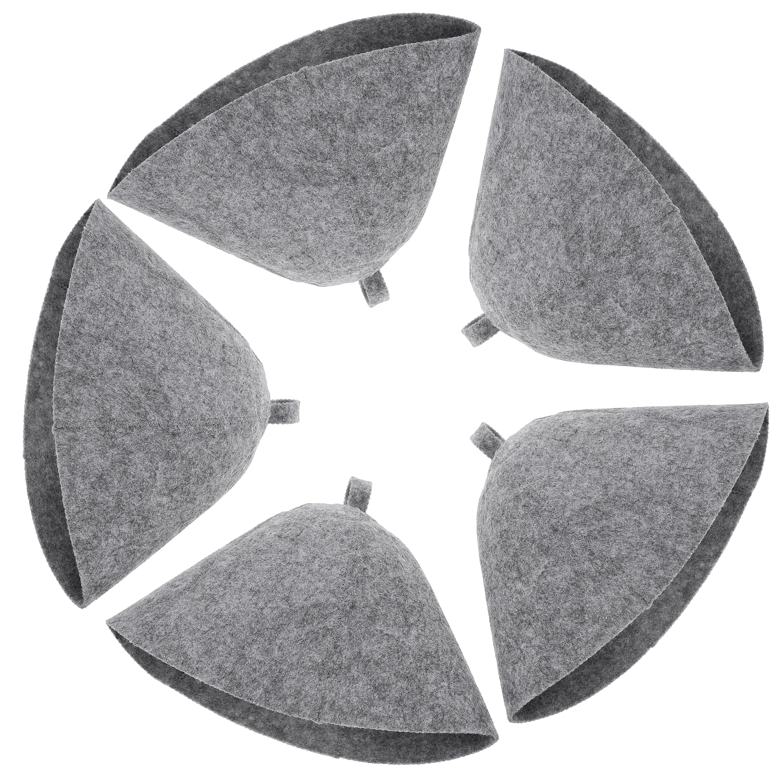 

5Pcs Wool Sauna Hat Comfortable Heat Insulation Reusable Sauna Room Hat Breathable Large Shower Cap Spa Accessories