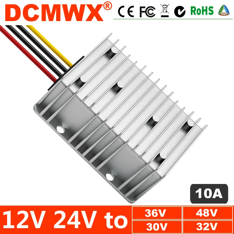 DCMWX 12v 24v to 36V 48V 30V 32V 1A-10A Step Up Non Isolated Boost Power Converter 12 volts to 36 volts Voltage Regulator DC-DC