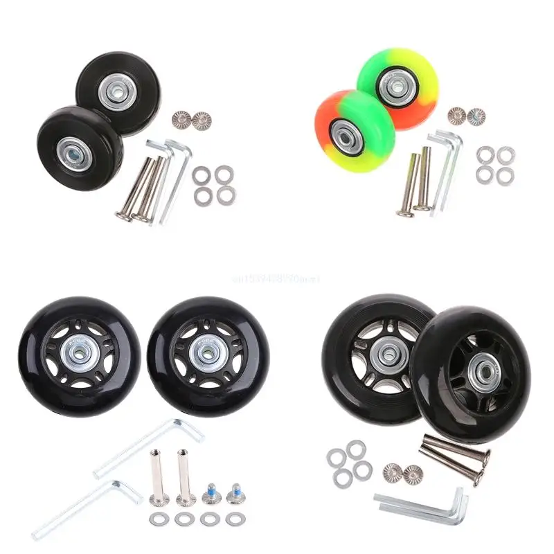 

Suitcase Mute Wheels with Axles Screws Replacement Wheels for Luggage Suitcase