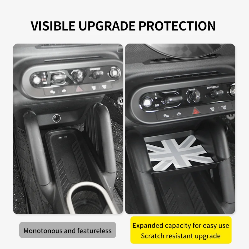Car Central Control Storage Box Decoration For MINI Electric Cooper E/SE J01 EV 2024 2025 Phone Case Kit Interior Accessories