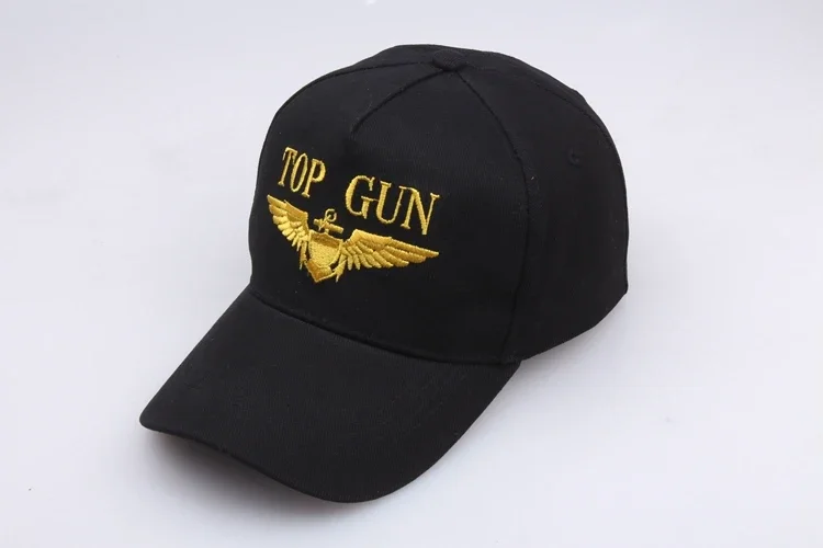 الولايات المتحدة سلاح الجو مروحة قبعة بيسبول القبعات الرياضية في الهواء الطلق الطيار Sunhat الرجال قبعة سوداء مطرزة