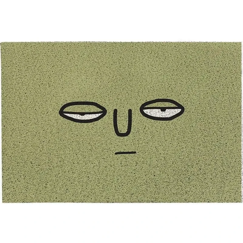 VIKAMA Silk Ring Floor Mat, PVC Soil & Wear-Resistant Cartoon Carpet For Entryway Decor, Easy-Clean Household Doormat