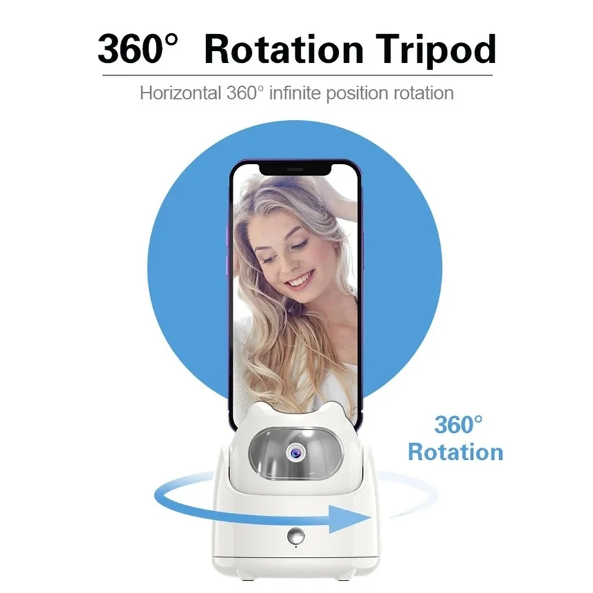 Auto Face Tracking Tripod 360°Rotation AI Smart Shooting Phone Holder for Live Vlog Streaming Video Selfie Stick Gimbal