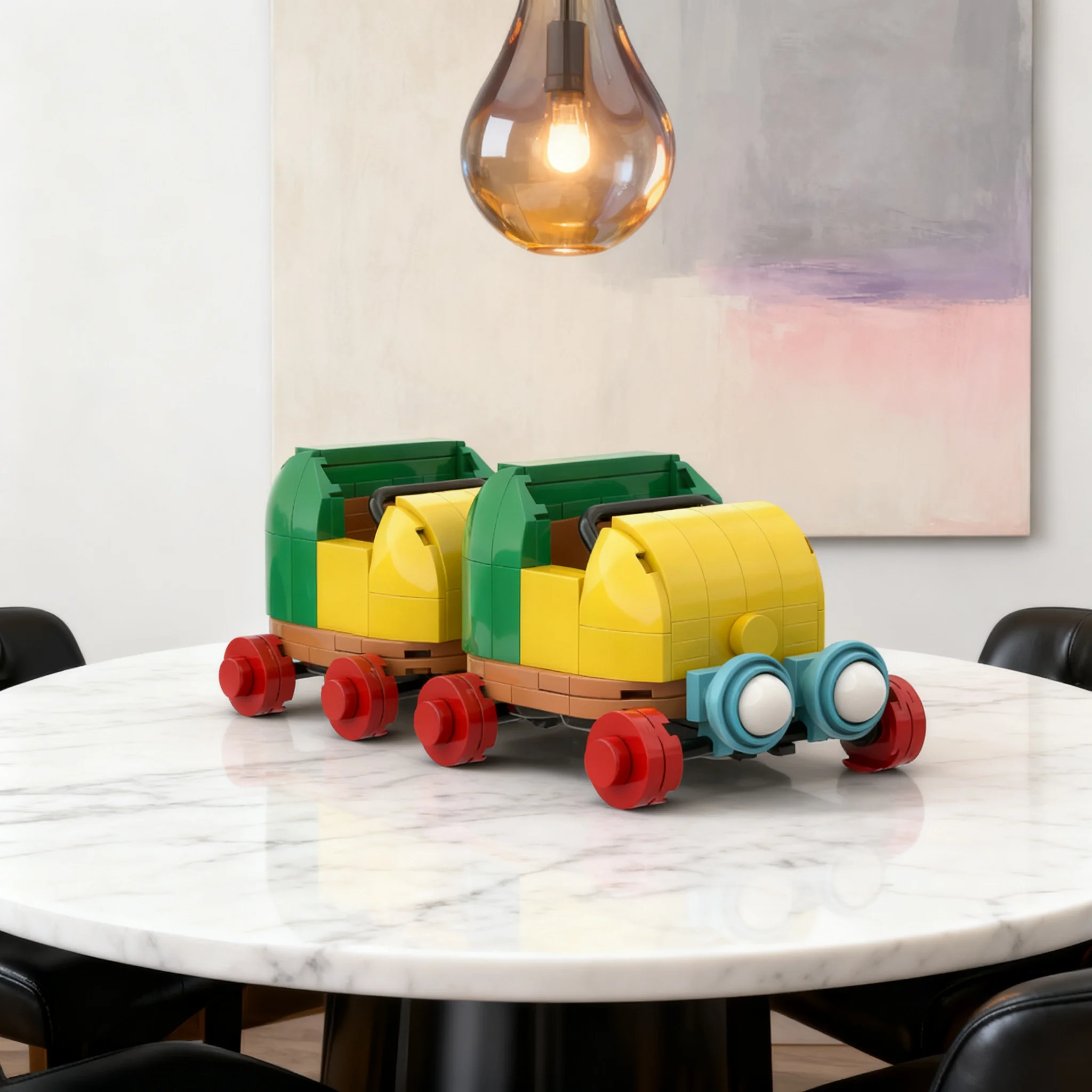 217pcs MOC Gadget’s Go Coaster Ride Vehicle Disnay Model Building Blocks Construction Collection Creative Birthday Idea Display