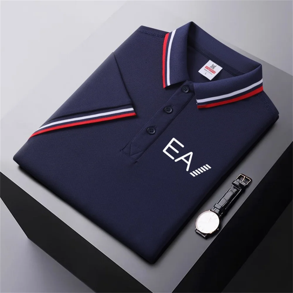 Summer men's outdoor sports golf POLO shirt lapel street casual top versatile business high quality quick-drying breathable top