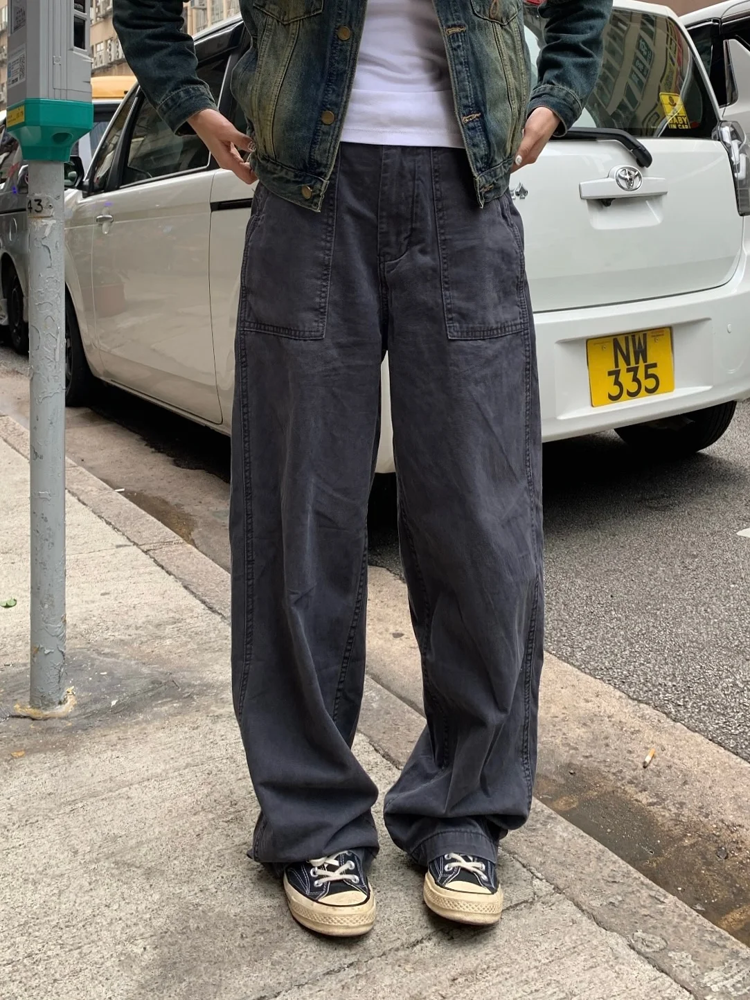 

Lifeasam американские прямые брюки в стиле ретро, повседневные рабочие брюки с талией, мужские свободные универсальные длинные брюки