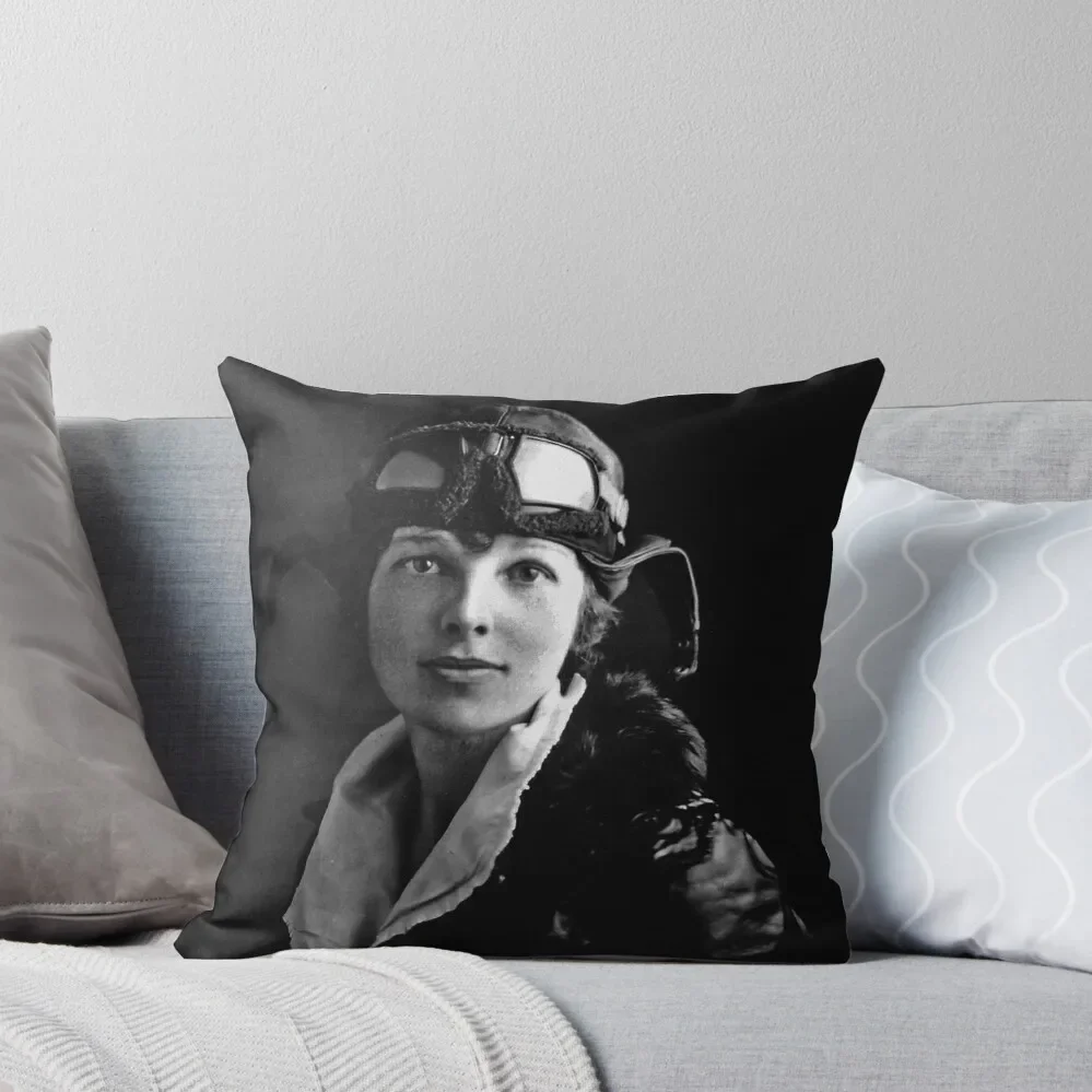 female aviator Amelia Earhart Throw Pillow Decorative Sofa Cushions Christmas Covers For Cushions pillow cover luxury pillow