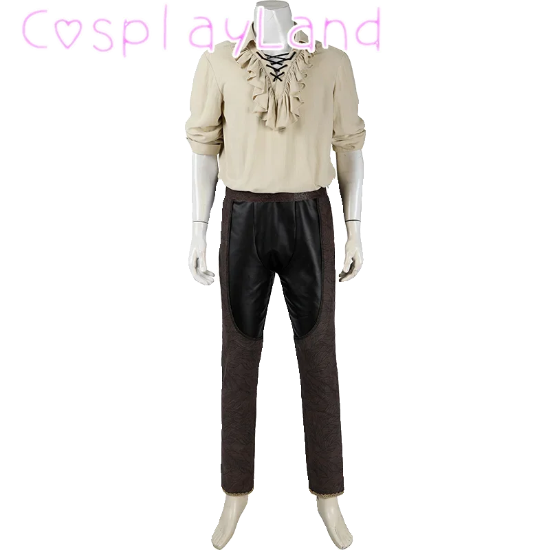 BG 3 Cosplay Astarion Cosplay Costume Baldur Medieval Men Suit Shirt Pants Outfit Set Custom Size Halloween Carnival Costumes