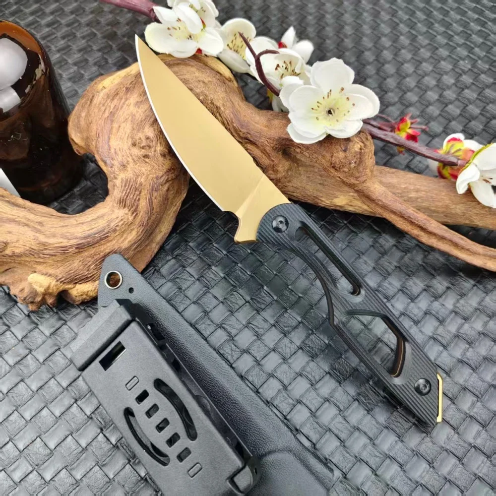 

Многофункциональные легкие походные ножи G10 с рукоятью из G10 для выживания и спасения, прямые, с ножнами, для кемпинга и повседневного ношения (EDC)