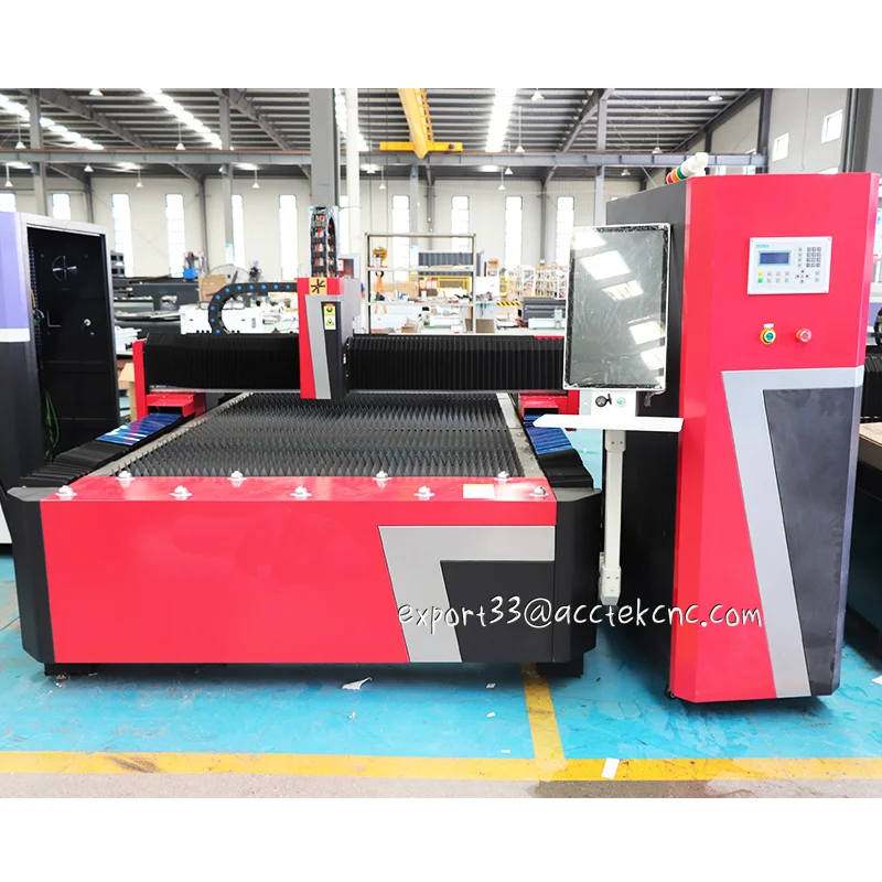 

Acctek Cortadora Laser Fiber Laser Cutting Machine 3015 1500 Watt 3000W Ipg Raycus MAX JPT Laser Source