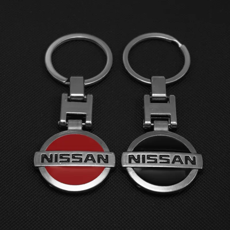 Car Emblem Keychain 3D Metal Key Ring for Nissan Teana J32 GTR March KIcks Murano Qashqai Leaf Juke Patrol Micra X Trail T32