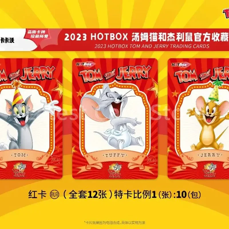 Colección de cartas coleccionables de TOM y JERRY para niños, juego de cartas doradas, GSSP raro, regalo, 2023