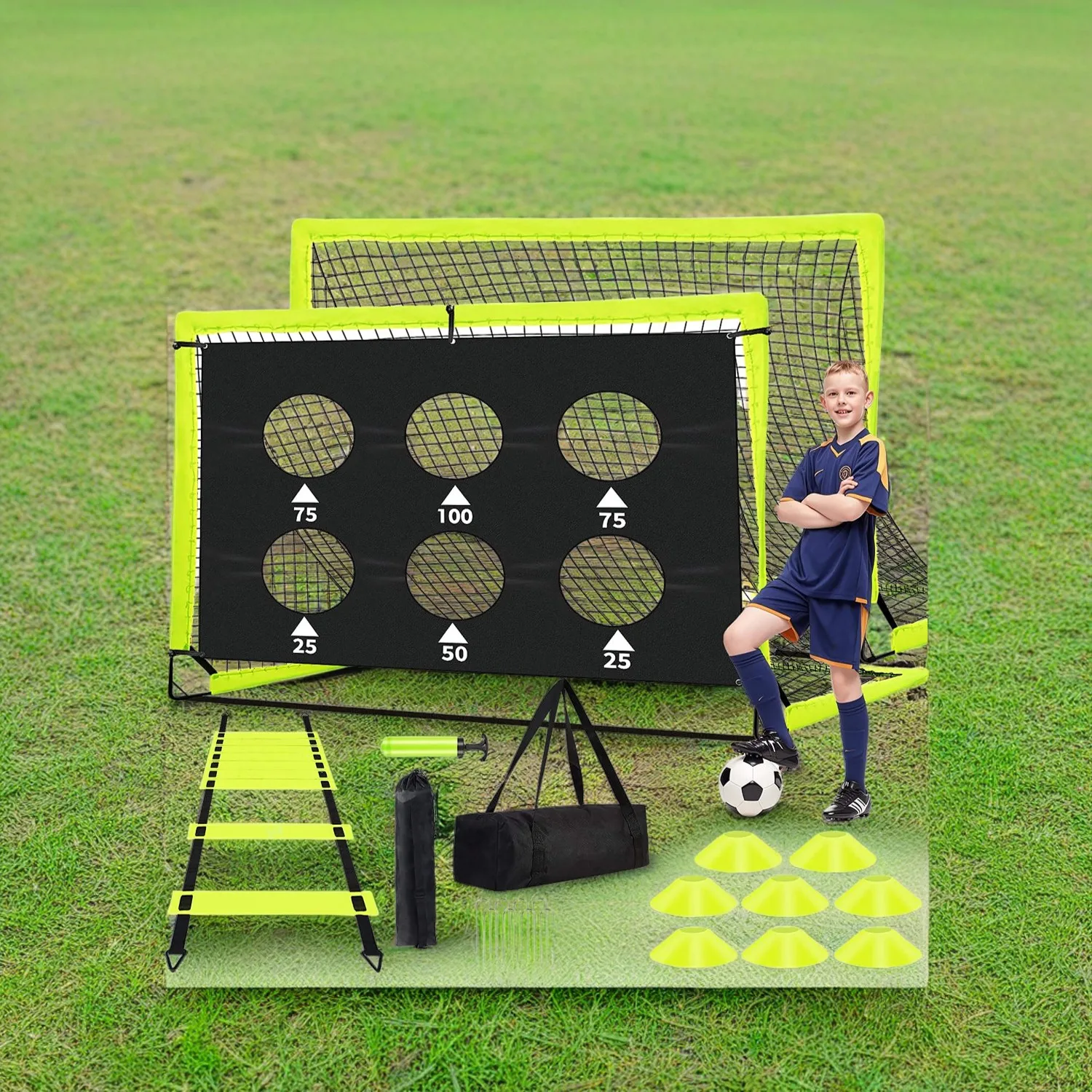 

Прямые продажи с фабрики, футбольные ворота, футбольная сетка, портативные съемные ворота 2-в-1, тренировочные ворота, оптовая продажа